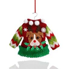 Holiday Lane Knit Sweater With Antlers Ornament