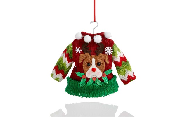  Knit Sweater With Antlers Ornament