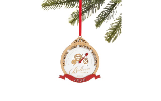  Macy’s Laser Cut Wood Believe Meter Ornament
