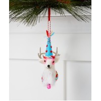 Holiday Lane Merry & Brightest Felt Reindeer Head Ornament