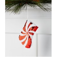 Holiday Lane Peppermint Twist Mini Sequin Stocking Ornaments