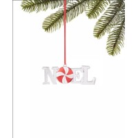 Holiday Lane Peppermint Twist “Noel” Ornament