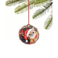 Holiday Lane Pets “Meow-y Christmas” Cat Ornament, Red