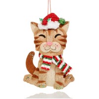 Holiday Lane Pets Smiling Cat Ornament