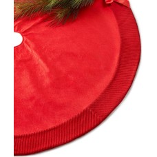 Holiday Lane Red Knit Border Tree Skirt, 48