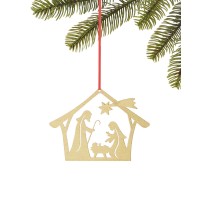Holiday Lane Renaissance Gold-Tone Holy Family Ornament