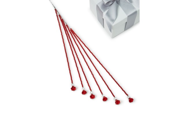  Ruby Red Holiday Beaded Pick