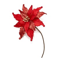 Holiday Lane Santa’s Favorites Poinsettia Pick Ornament