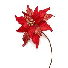 Holiday Lane Santa’s Favorites Poinsettia Pick Ornament