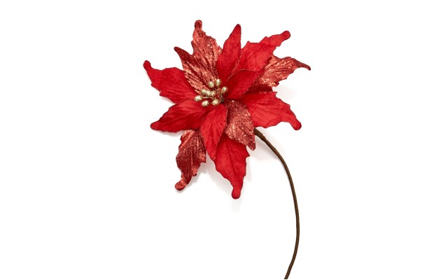  Santa’s Favorites Poinsettia Pick Ornament