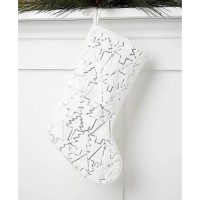 Holiday Lane Sequin Tree Plush Stocking