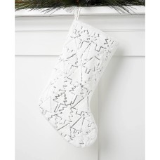 Holiday Lane Sequin Tree Plush Stocking