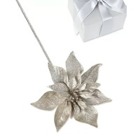 Holiday Lane Shimmer and Light Glitter Flower Pick Ornament