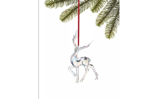 Holiday Lane Shimmer and Light Iridescent Reindeer Ornament