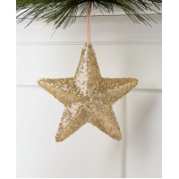 Holiday Lane Shimmer & Light Gold Star Christmas Tree Ornament