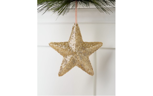  Shimmer & Light Gold Star Christmas Tree Ornament