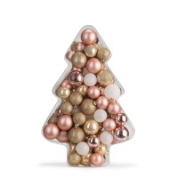 Holiday Lane Shimmer & Light Set of 100 Champagne Shatterproof Box Ornament, Multi