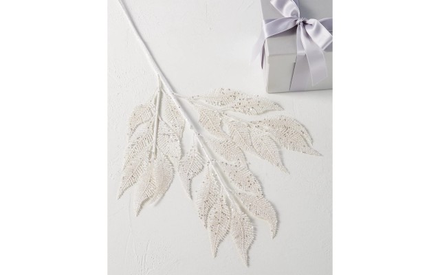  Shine Bright Silver Leaf Pick Ornament