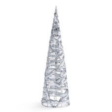 Holiday Lane Shine Bright Silver-Tone Iron Tree Decor