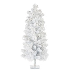 Holiday Lane Shine Bright, White & Gold Glitter Flocked Tree