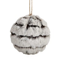 Holiday Lane Snowy Faux Fur Ball Ornament