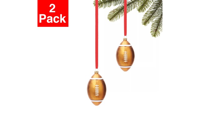 Holiday Lane Sports & Hobbies Football Ornament, 2 Pack