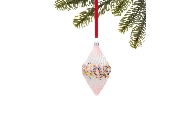  Sugar Plum Ombre Drop Ornament, Ivory