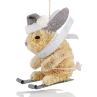 Holiday Lane White Bunny with Party Hat Ornament