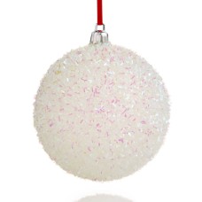 Holiday Lane White Ice Ball Ornament