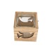  Dove Candle Holder, Tan and Clear