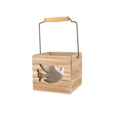 Home Essentials Dove Candle Holder, Tan and Clear