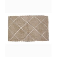 Home Weavers Bartow Collection  Absorbent Cotton Soft Bathroom Rug, Beige, 24×40