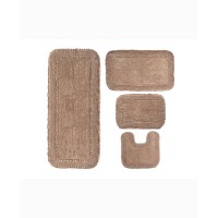 Home Weavers Radiant Bath Rug, 4 Piece Set, Beige