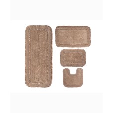 Home Weavers Radiant Bath Rug, 4 Piece Set, Beige