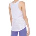  Star Struck Slub Sleep Tank Top, White, Medium