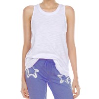 Honeydew Star Struck Slub Sleep Tank Top, White, Large