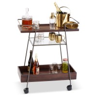 Hotel Collection Bar Cart, Brown