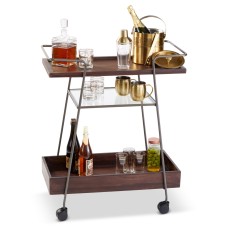 Hotel Collection Bar Cart, Brown