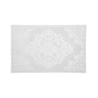 Hotel Collection Classic Textured Scroll Bath Rug, Pearl Grey 22 x 36, Gray