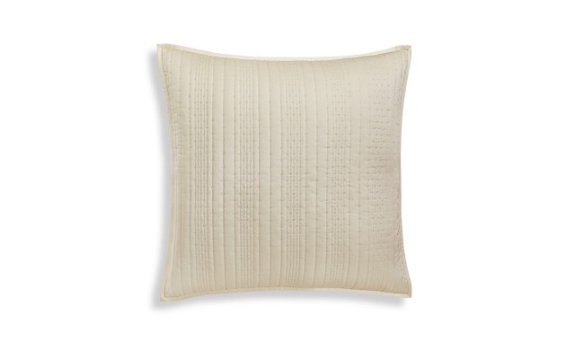  Ginkgo Quilted Pillow Sham, Champagne, 26X26