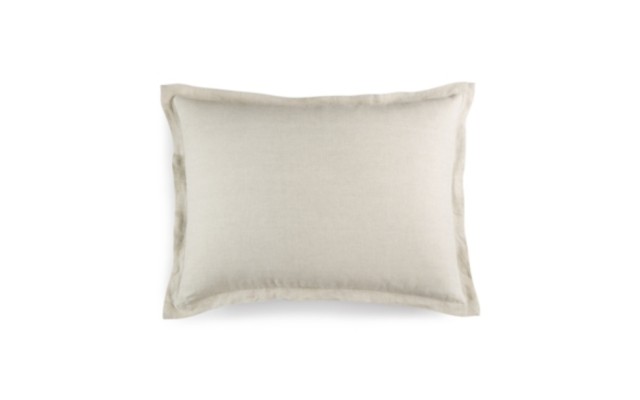  Natural Linen Standard Pillow Sham, Beige, 20X28