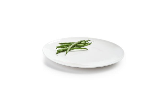  Oval Bone China Dinner Plate, White