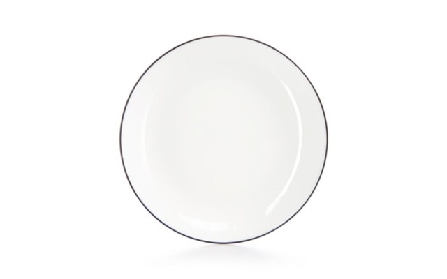  White/Black Line Salad Plate, 8''