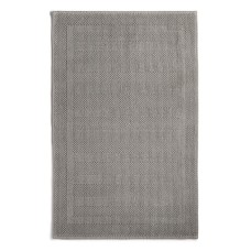 Hotel Collection Woven Stripe Cotton 22 X 36 Pearl Grey Door Mat