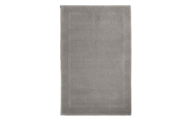  Woven Stripe Cotton 22 X 36 Pearl Grey Door Mat