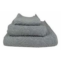 Hudson Park Collection Chateau Hand Towel, 20″ x 30″,Gray