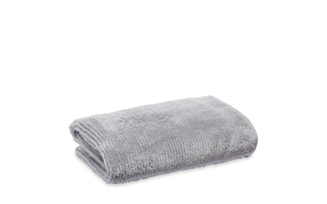  Collection Ribbed Washcloths, Gray, Washcloth