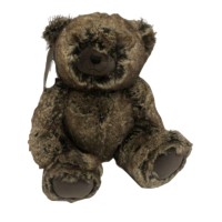 Hudson Park Collection Teddy Bear Frosted Faux Fur Brown 12″ Plush