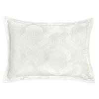 Hudson Park Collection Textured Lattice Pillow Shams, White, 36