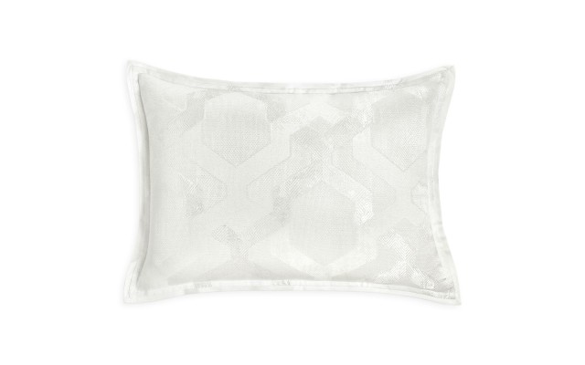  Collection Textured Lattice Pillow Shams, White, 36